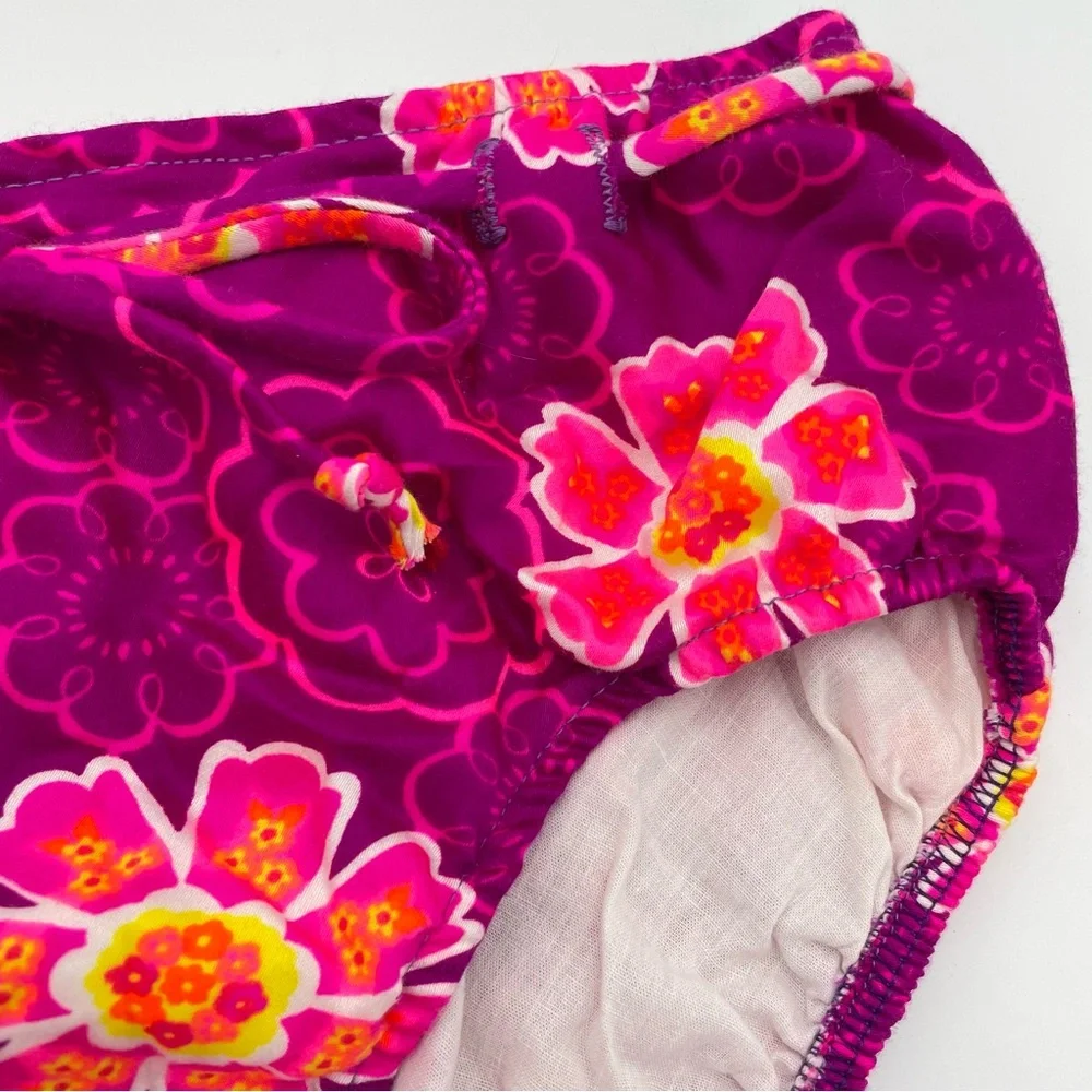 Vintage Hawaiian Bikini Bottom Floral Tropical Tie 1970s Swimsuit Bathing‎ Suit